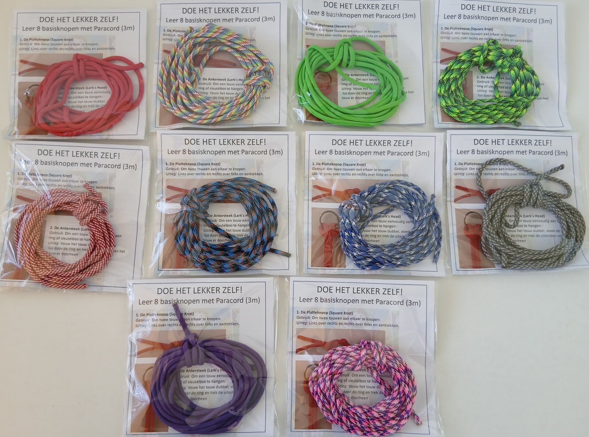 Gondas Creaties Doe het lekker zelf Paracord Leer 8 knopen