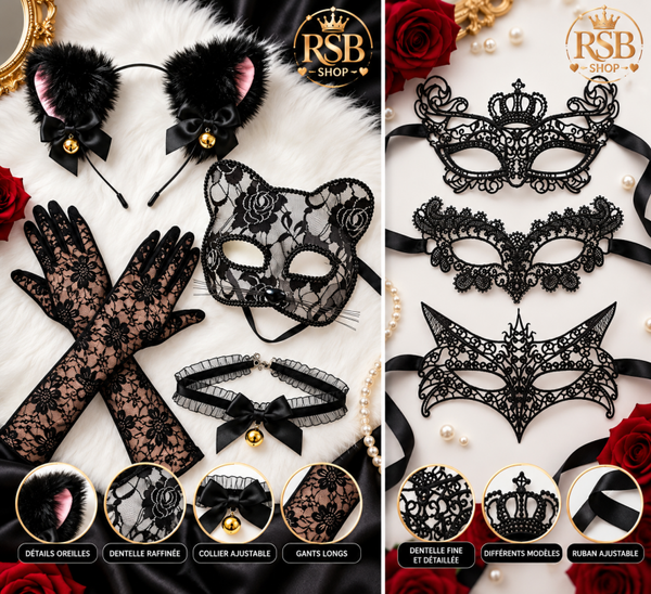 🖤 ENSEMBLE ACCESSOIRES GOTHIQUE & CATWOMAN – SPÉCIAL HALLOWEEN 🐈‍⬛