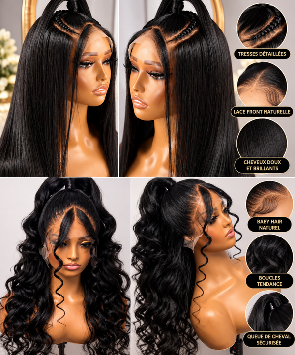 Perruque Lace Front Tressée
