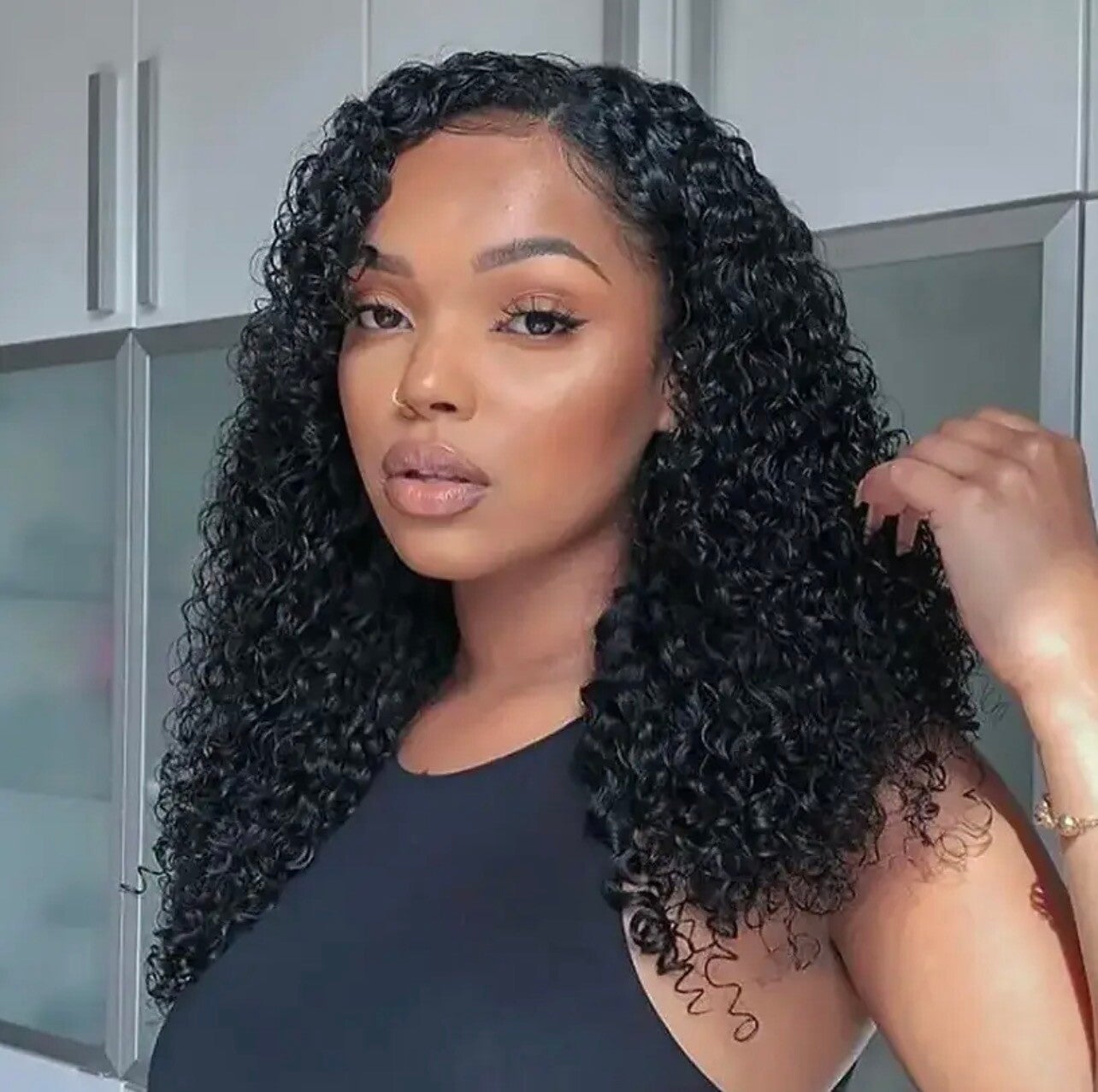 🖤✨ PERRUQUE CURLY NOIR – VOLUME XXL ✨🖤
