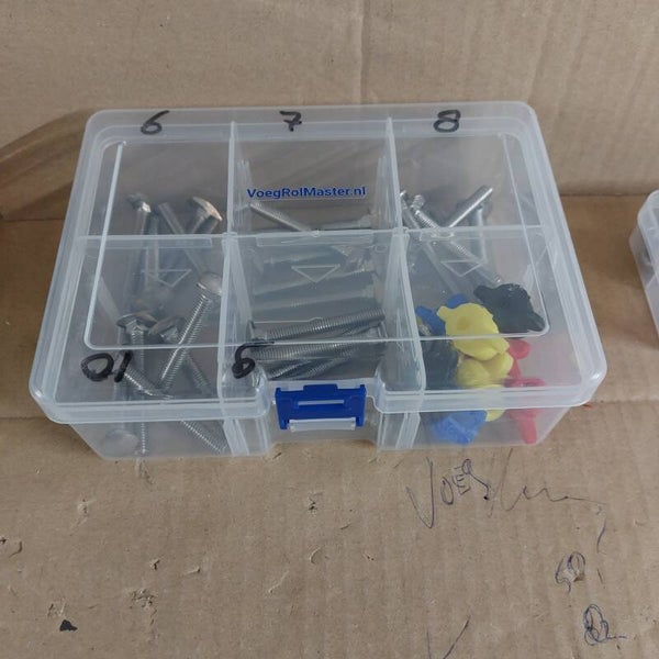 Opbergdoos voor voegpennen met inhoud Groot