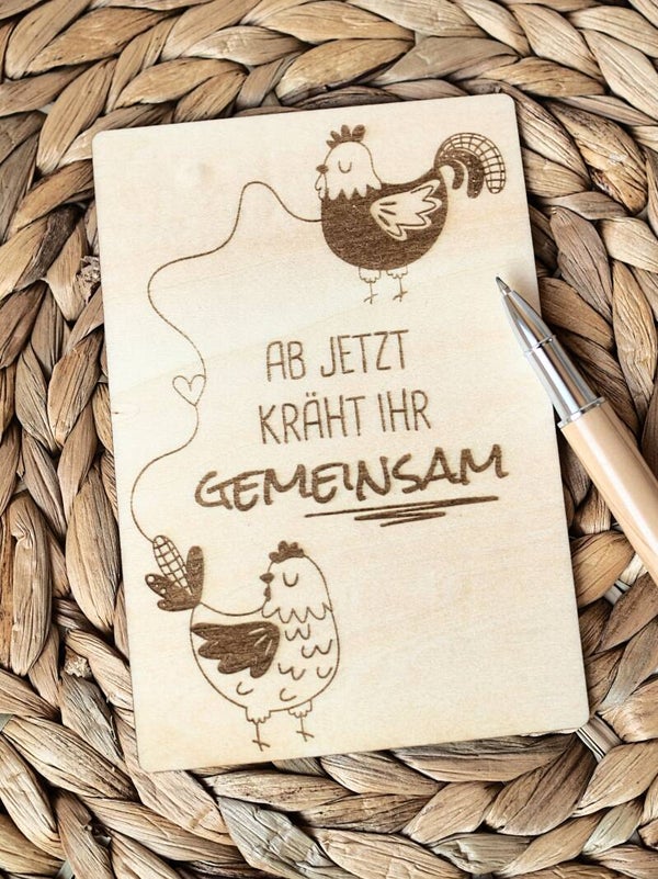 Postkarte "Hahn & Henne"