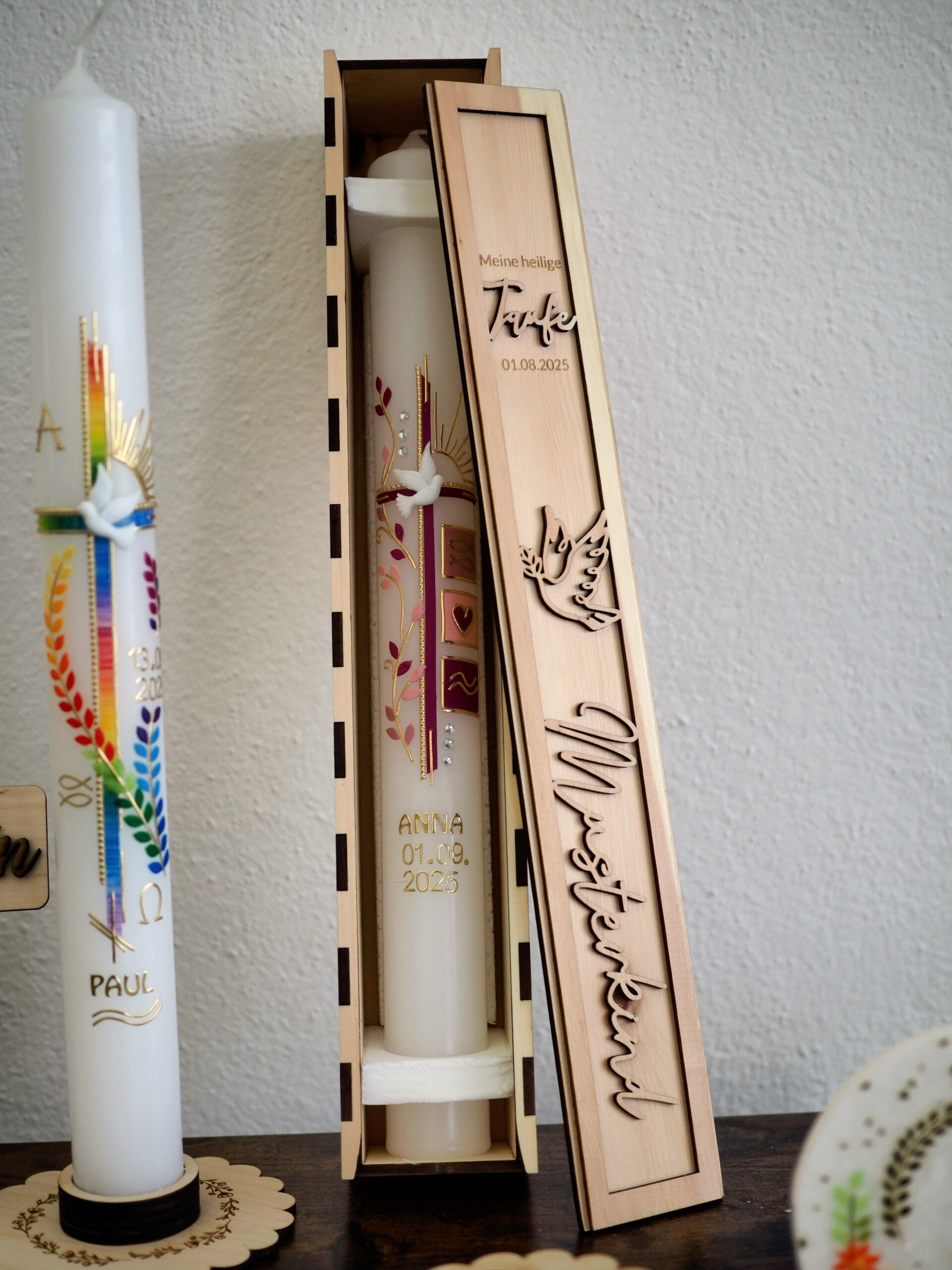 Taufkerzenbox Premium