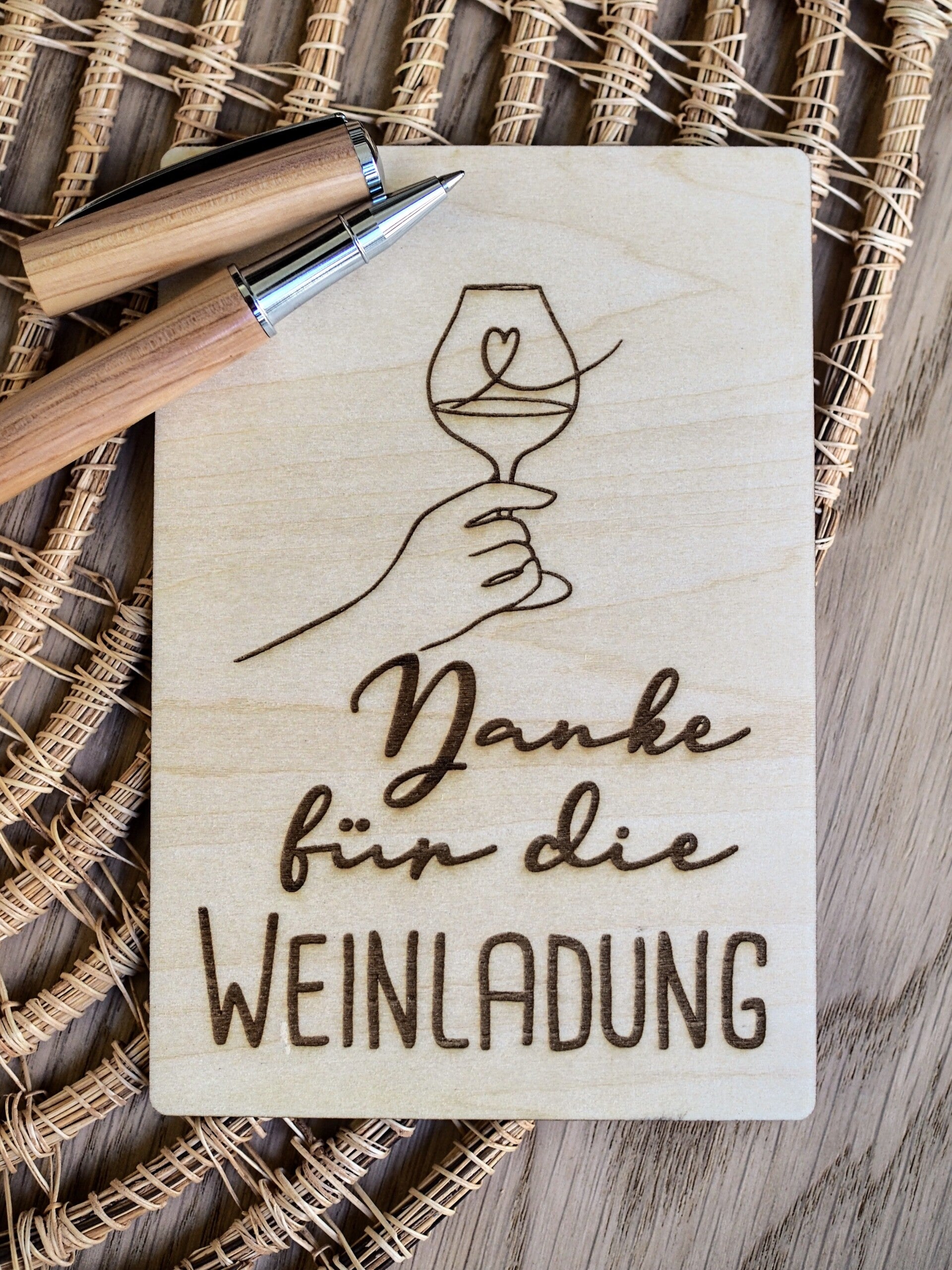 Postkarte "Weinladung"