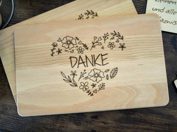 Schneidbrettchen "Danke"