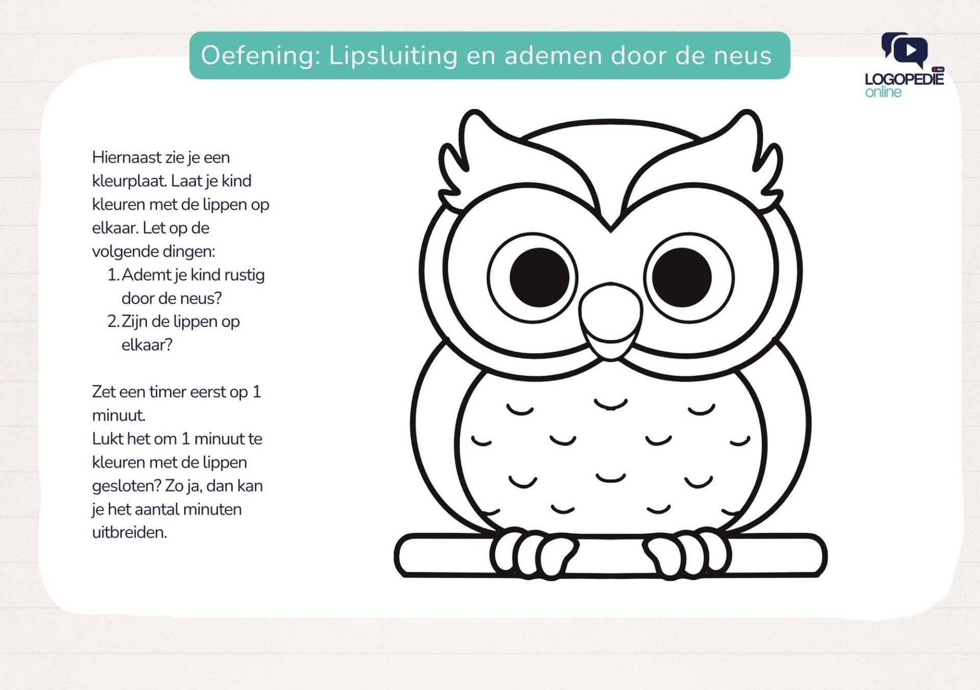 MondSTART: Gratis download oefening lippen uil