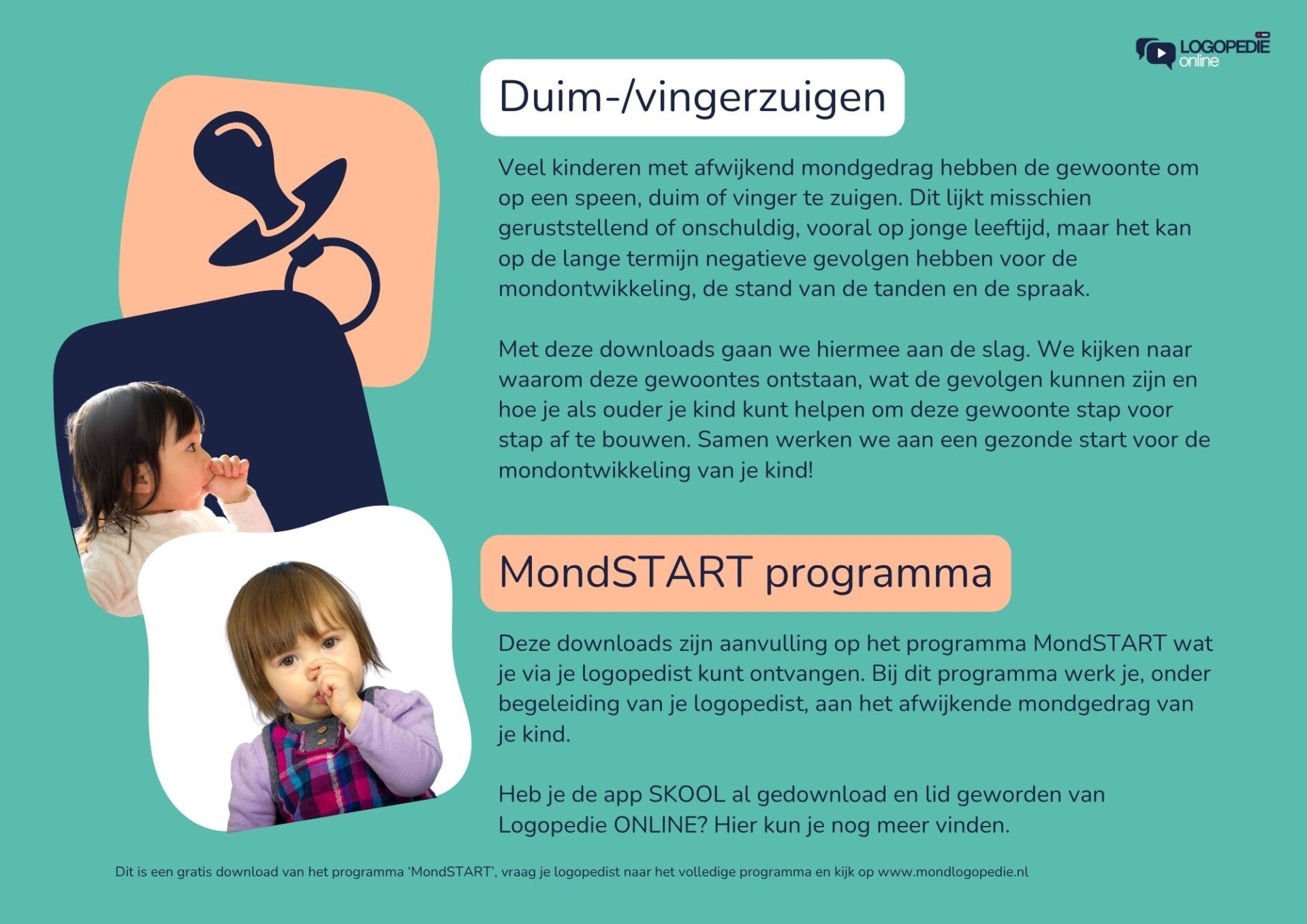 MondSTART: Gratis download duim-/vingerzuigen