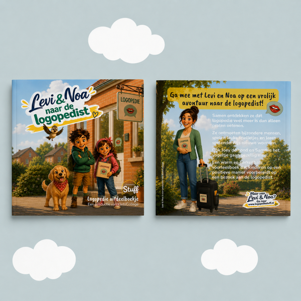 Uitdeelboekjes over logopedie (10 stuks) - Levi & Noa