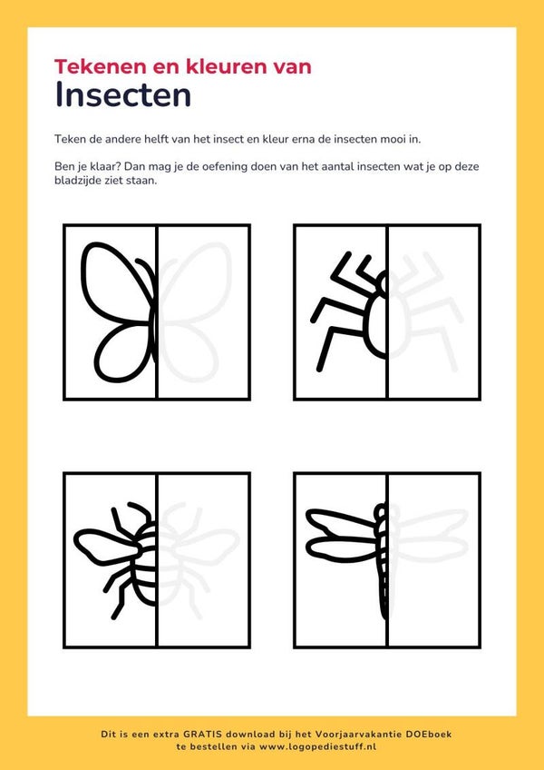 Voorjaarsvakantie DOEboek insecten (extra GRATIS download)