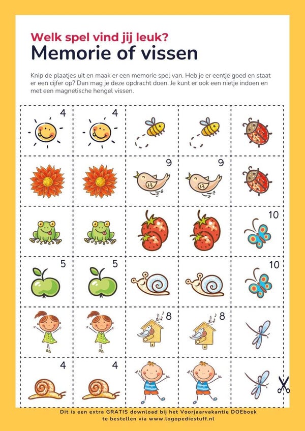 Voorjaarsvakantie DOEboek memorie (extra GRATIS downloads)