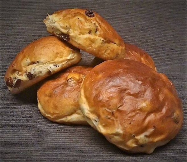 Rozijnenbollen (ingevroren), zak 4 stuks