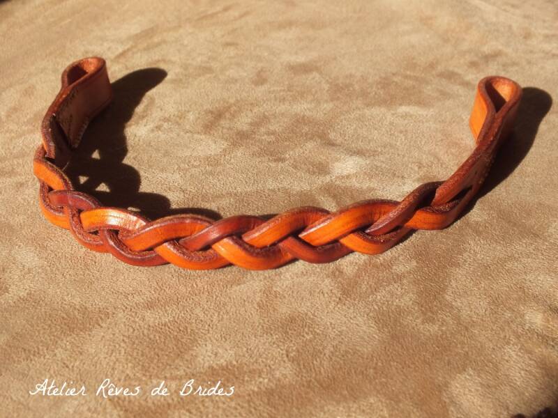 Frontal cuir tressé