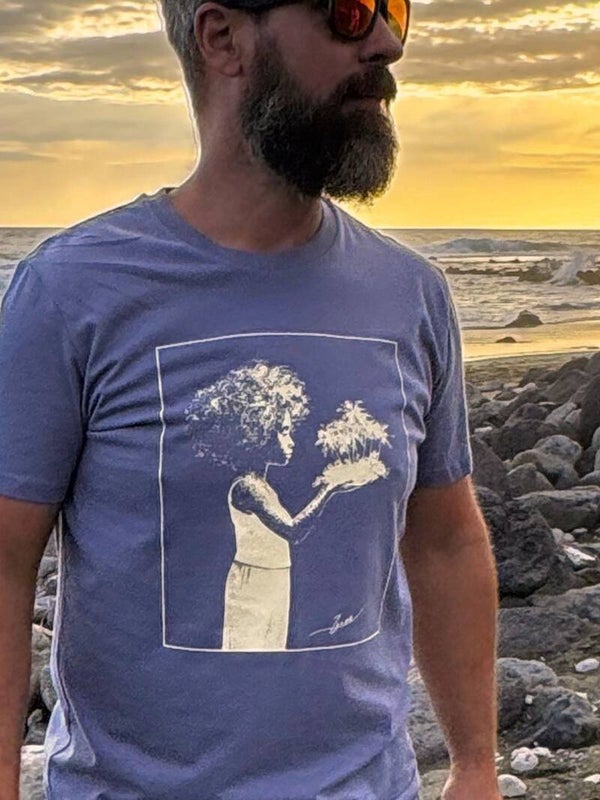 T-shirt Nature bleu - violet - lavande