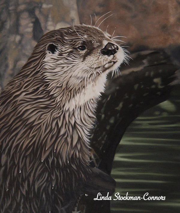 Wildlife Art Mouse Pad - "Otterly Awesome"