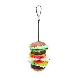 Rosewood Burg-a-bob knaagspeelgoed loofa / hout 23x8x8cm / Hamburger
