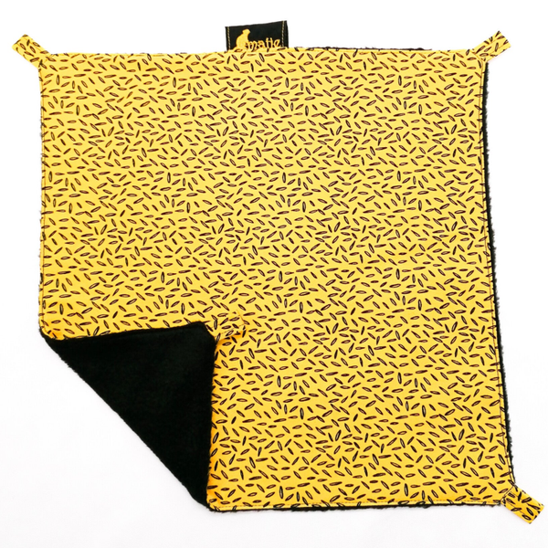 Enkele hangmat geel met zwarte streepjes