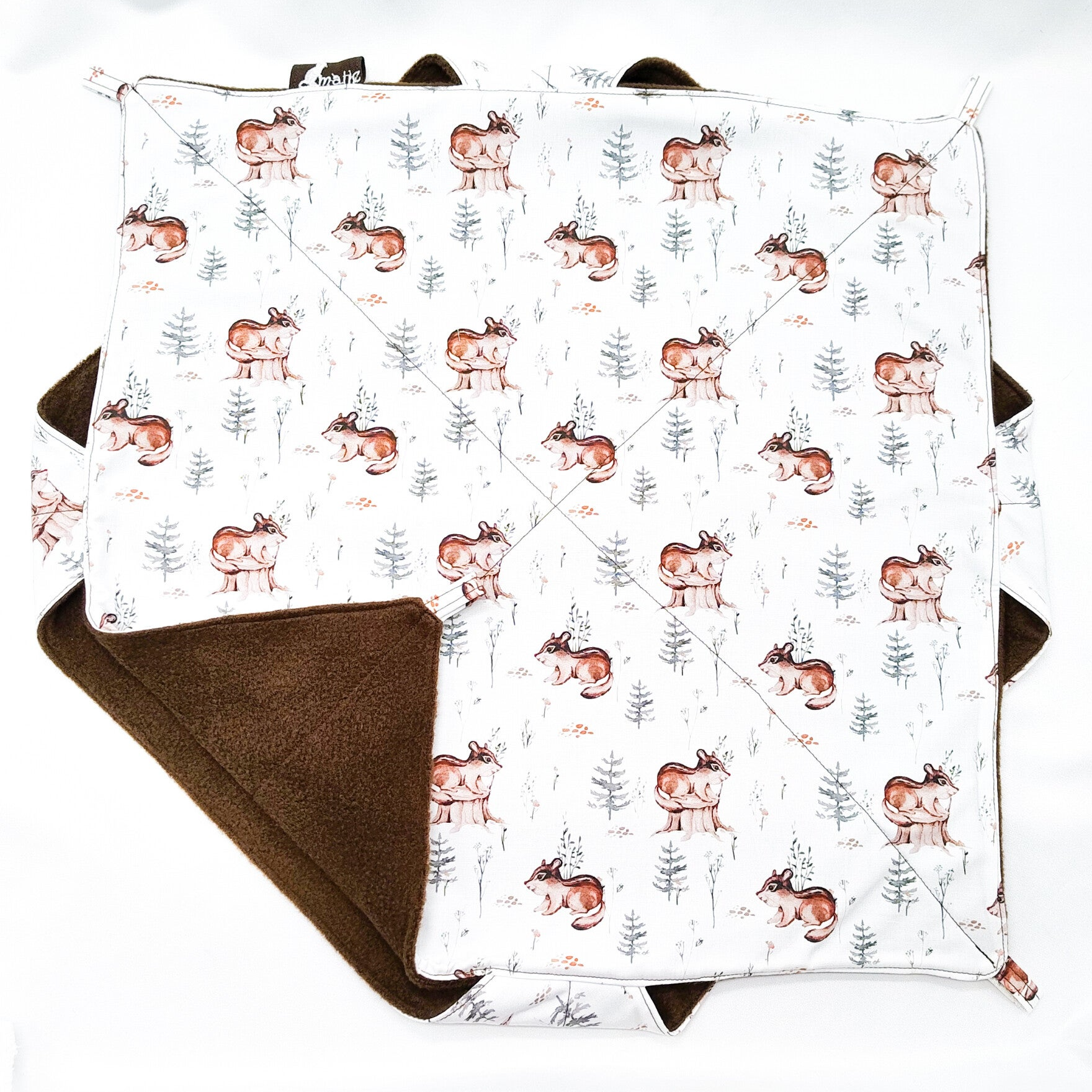 Dubbeldekker hangmat XL wit met eekhoorns