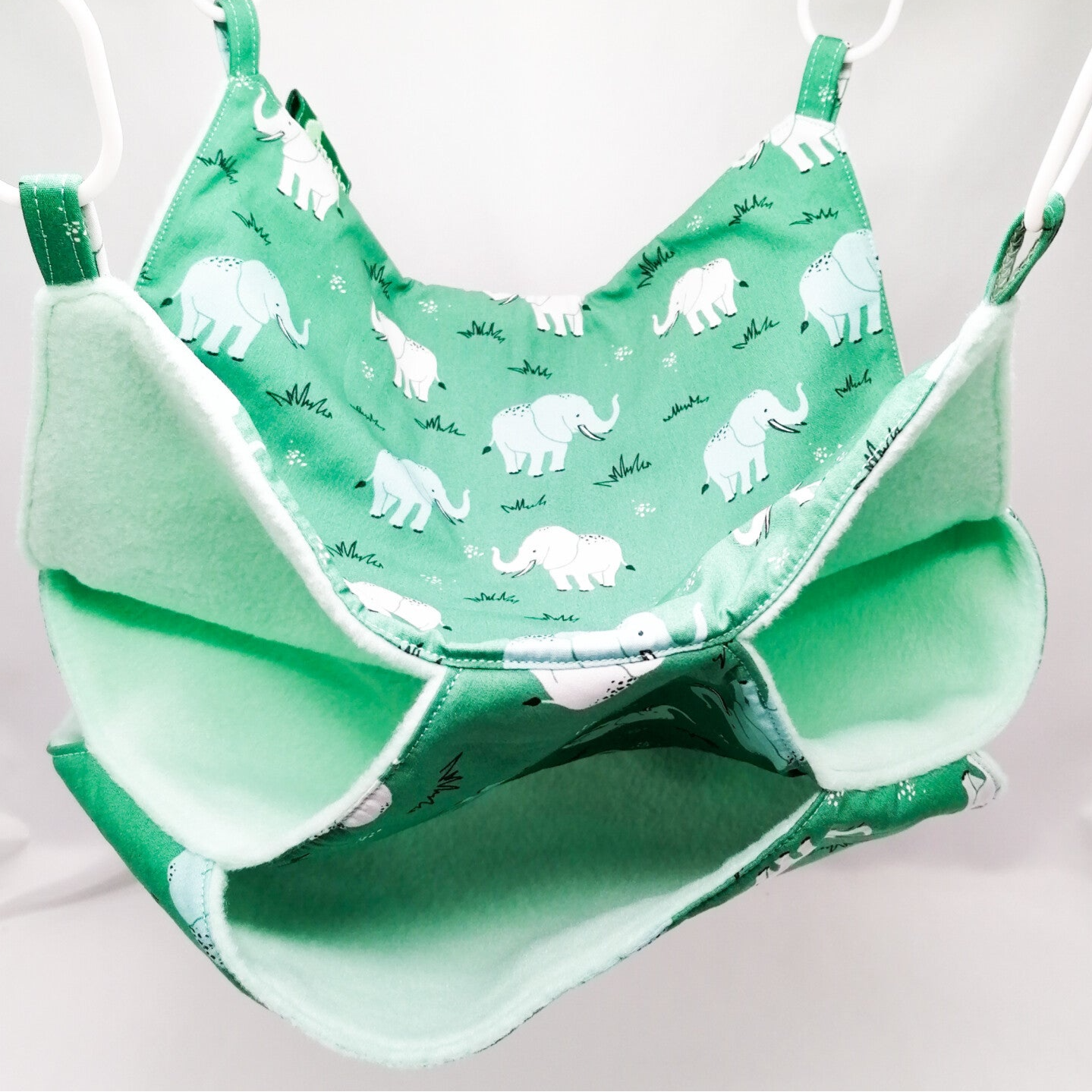 Tripledekker hangmat groen met olifantjes