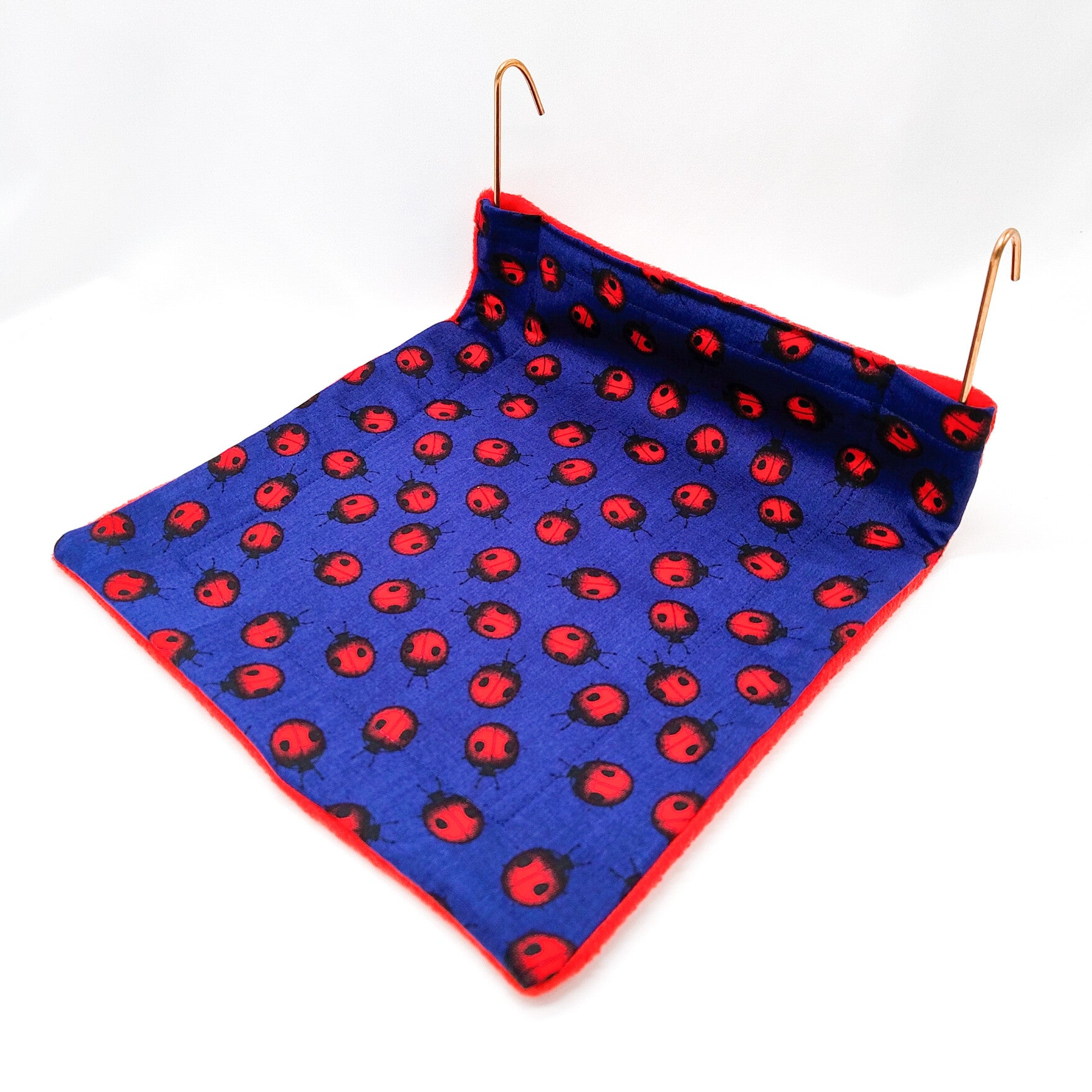 Radiator hangmatje donkerblauw met lieveheersbeestjes (zonder beugel)