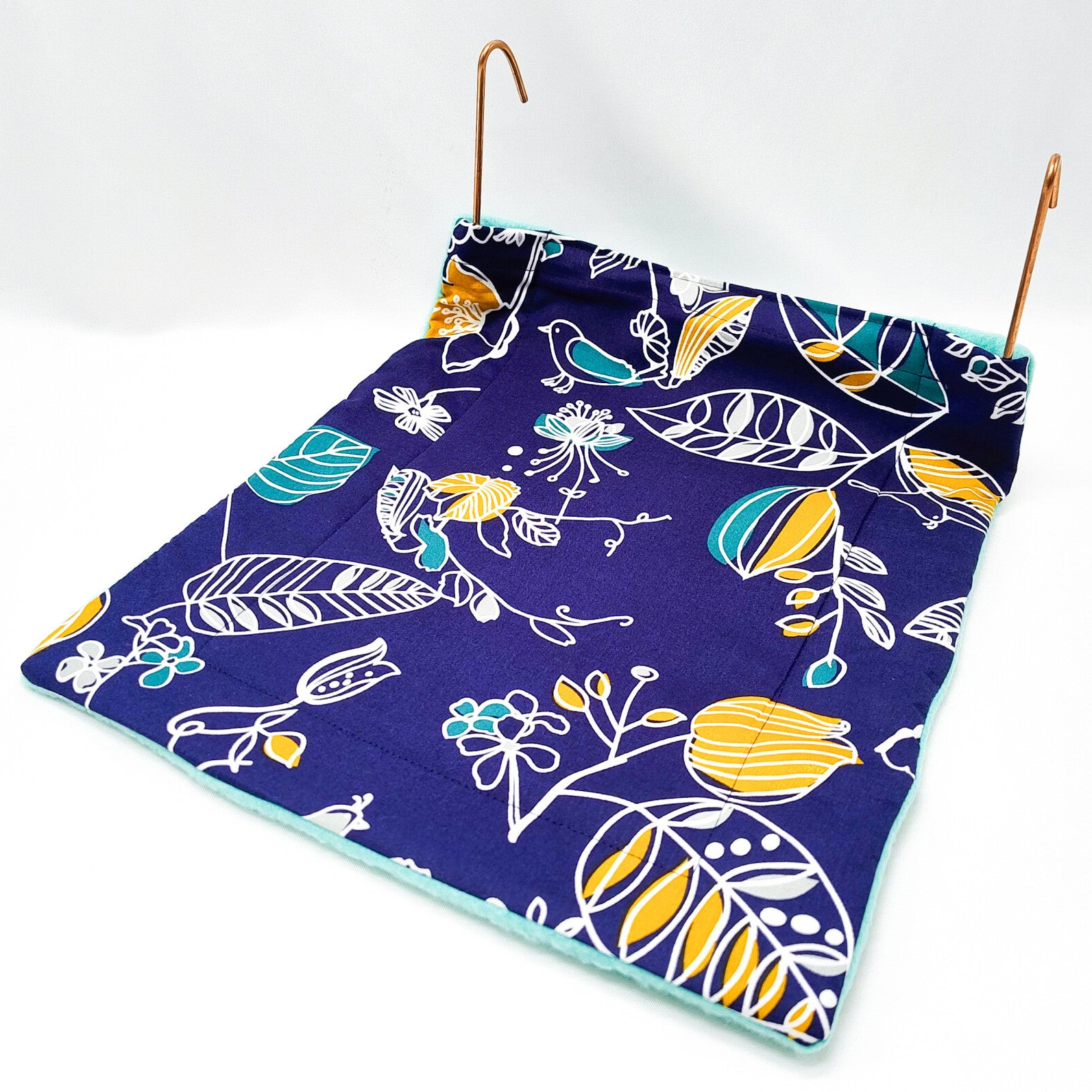 Radiator hangmatje donkerblauw met bladeren  (zonder beugel)