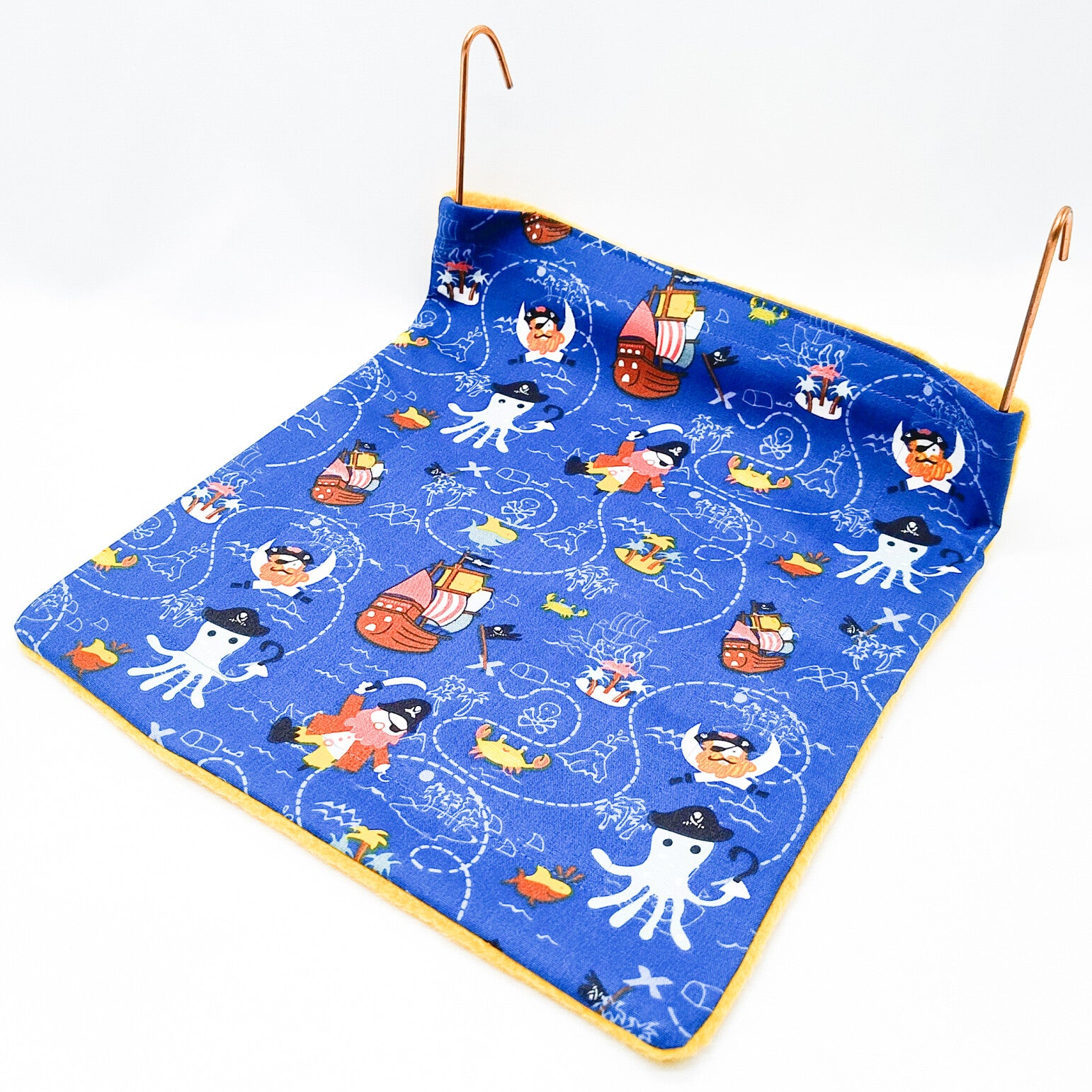 Radiator hangmatje blauw met piratenprint (zonder beugel)