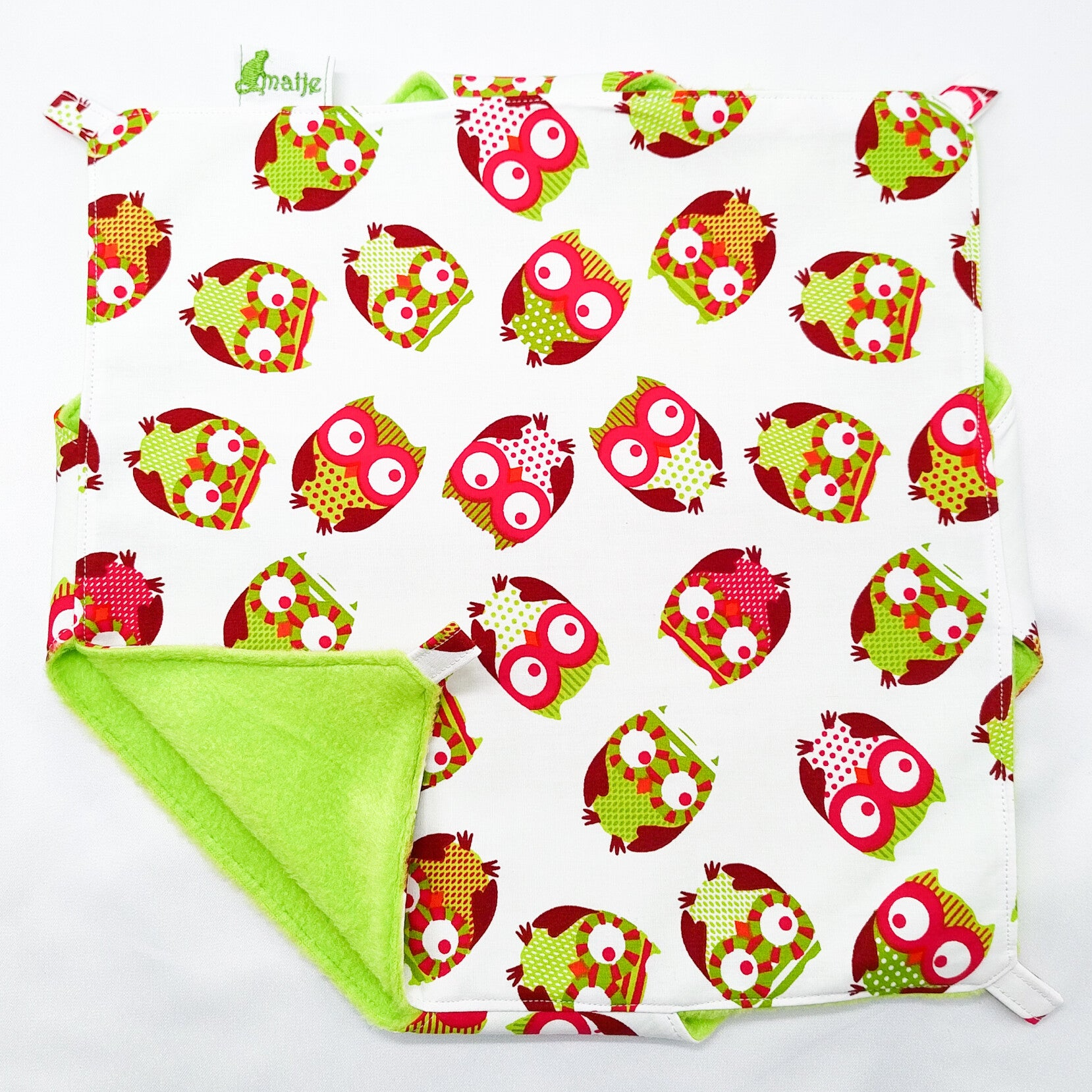 Dubbeldekker hangmat wit met uiltjes