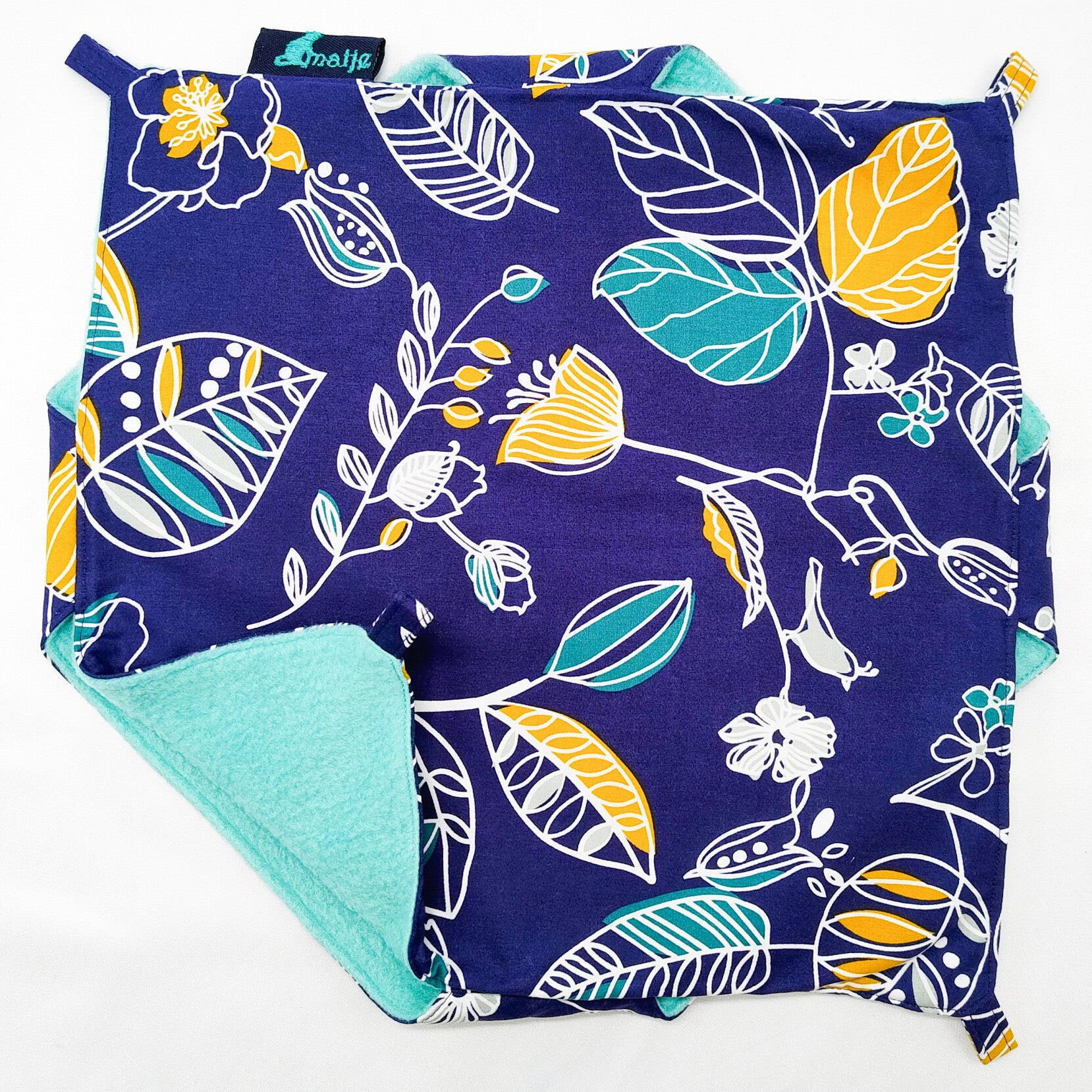 Dubbeldekker hangmat donkerblauw met bladeren