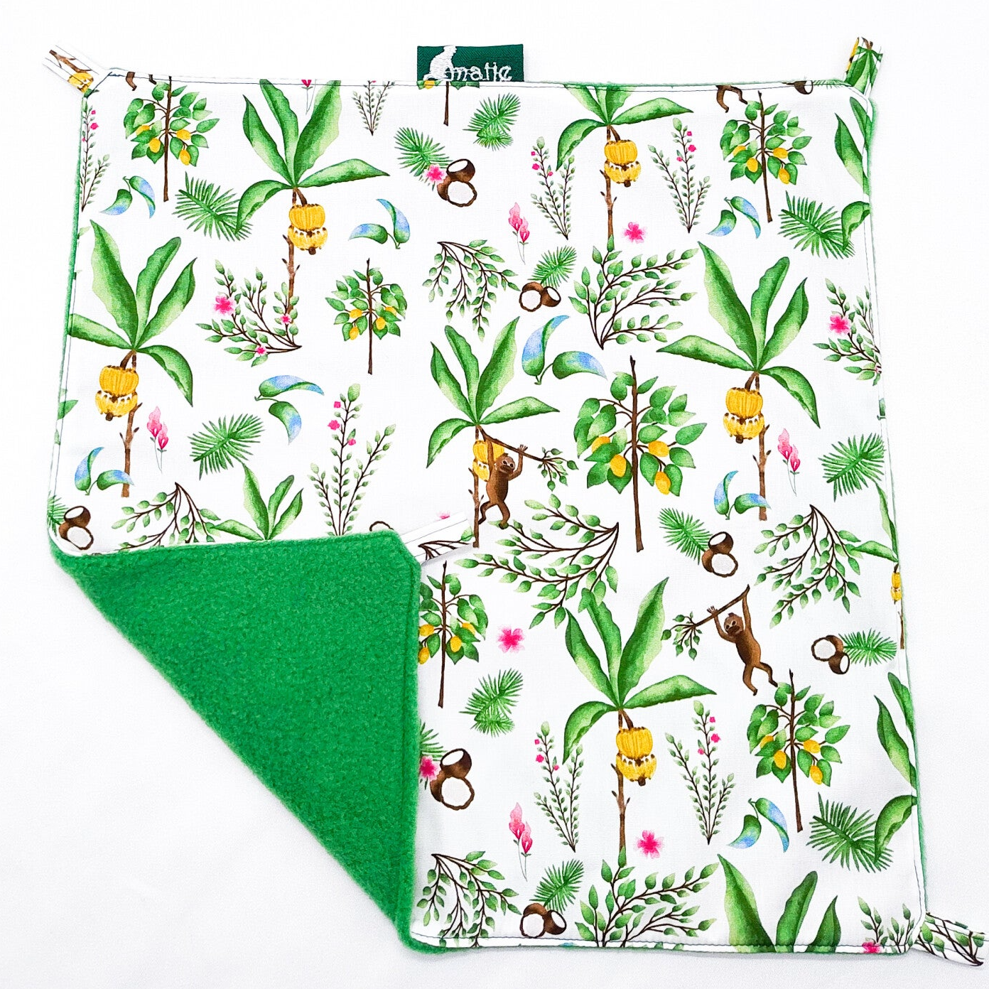 Enkele hangmat wit met jungle motief en apen