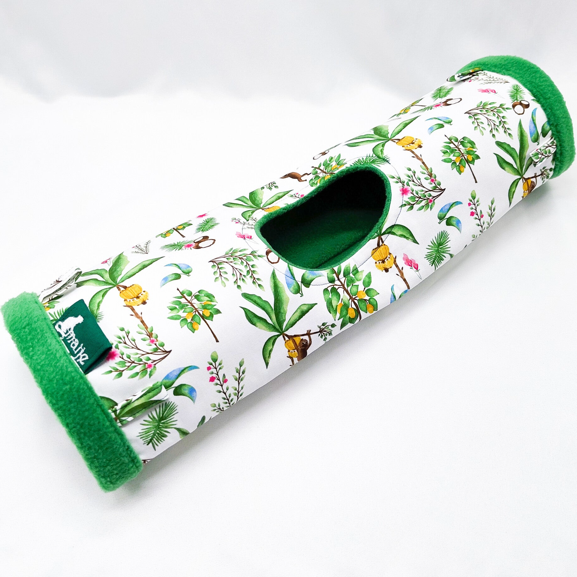 Tunnel XL met opening wit met jungle motief en apen