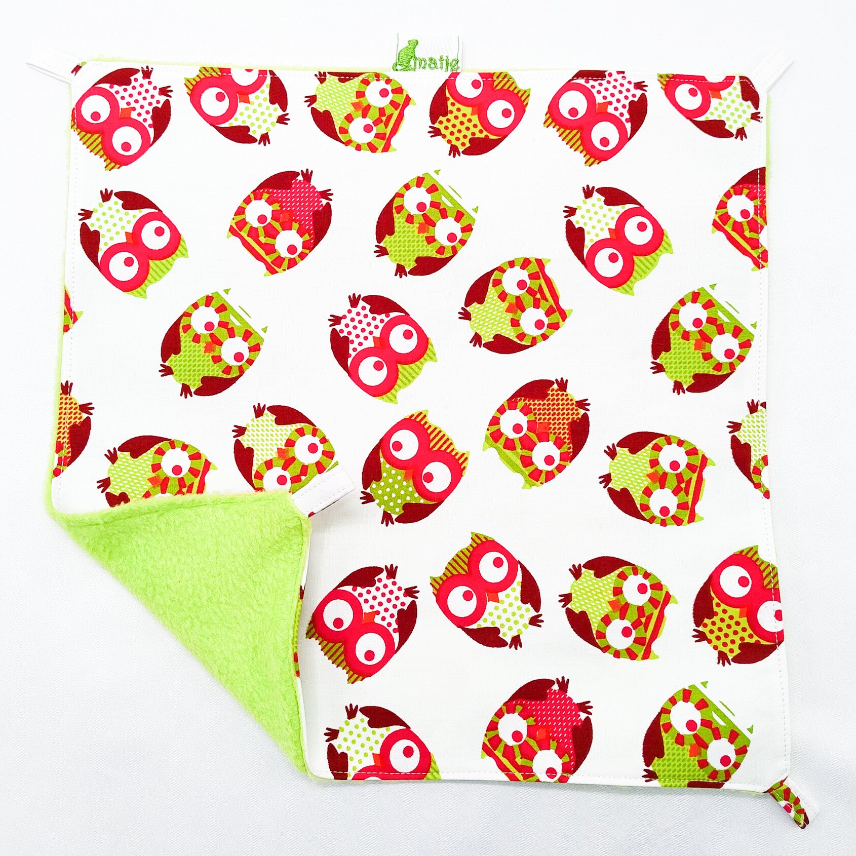 Enkele hangmat wit met uiltjes