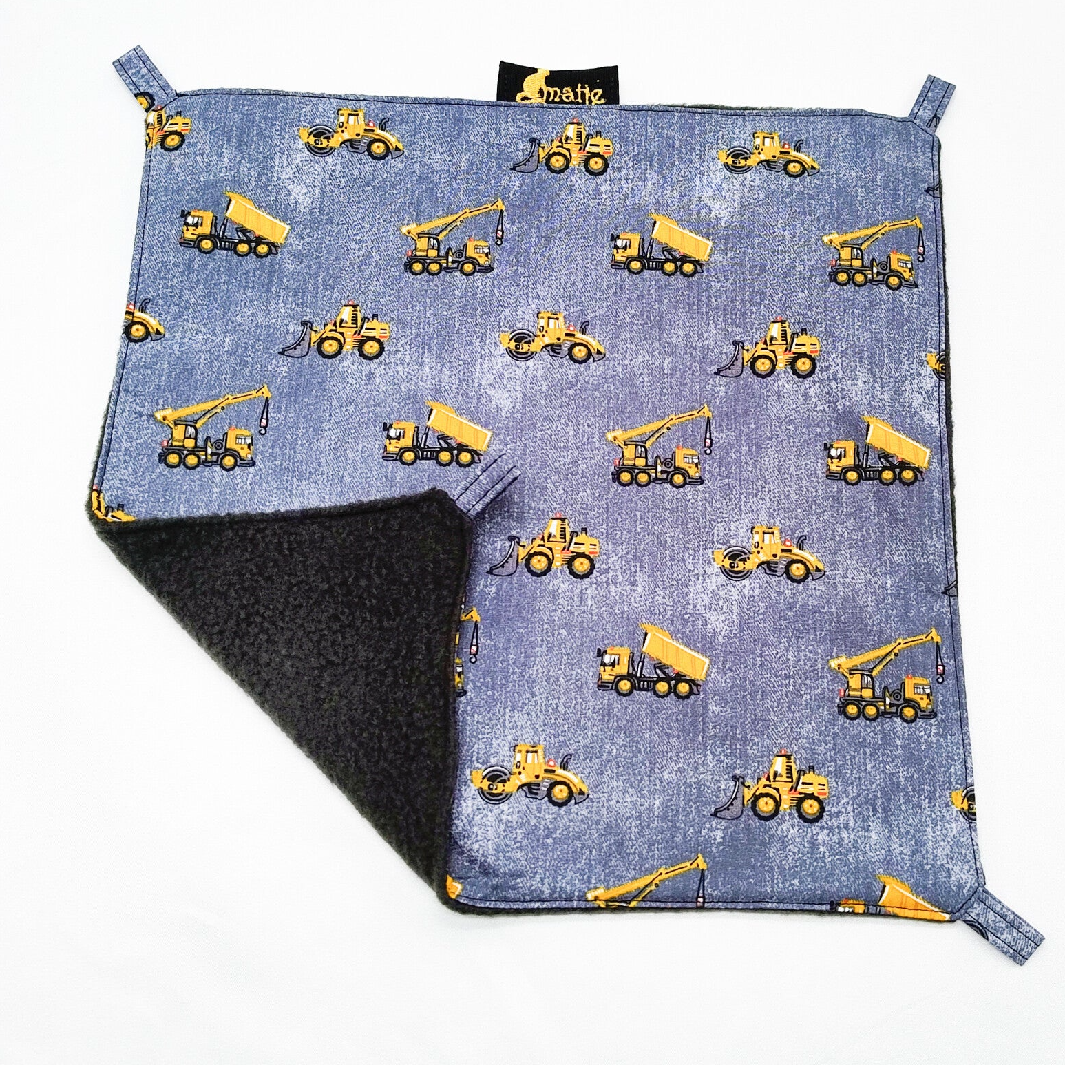 Enkele hangmat grijs gemêleerd met werkvoertuigen