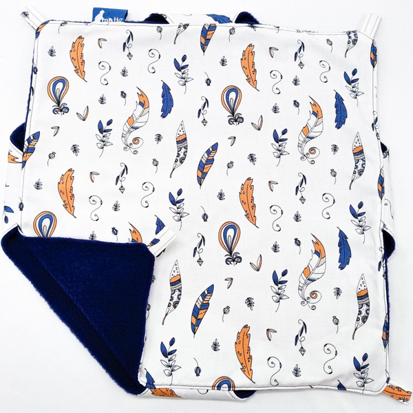 Dubbeldekker hangmat wit met veertjes