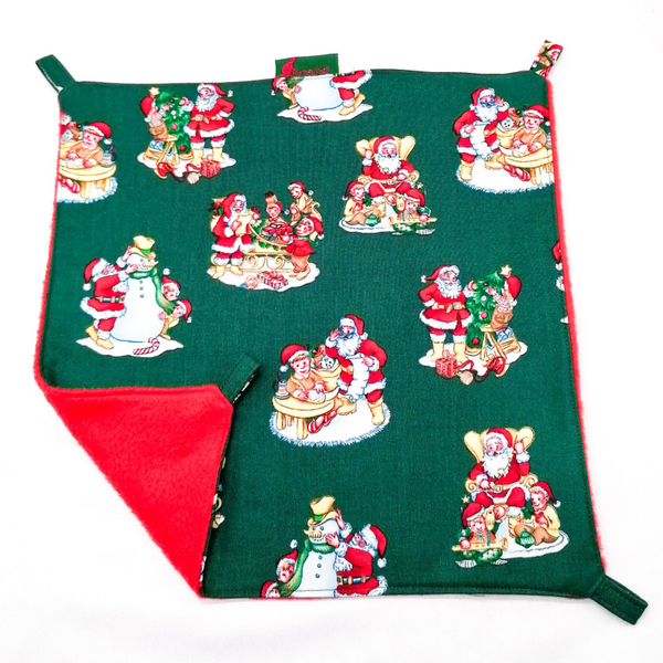 Enkele hangmat groen met kerstmannen