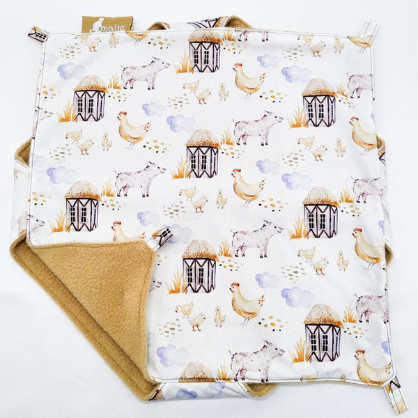 Dubbeldekker hangmat wit met varkens en eenden