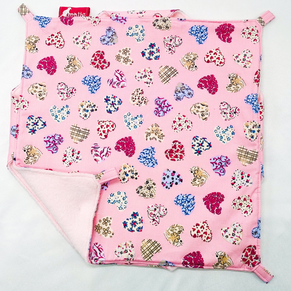 Dubbeldekker hangmat roze met hartjes