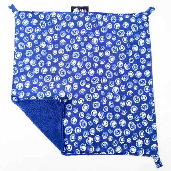 Enkele hangmat blauw met cirkelpatroon