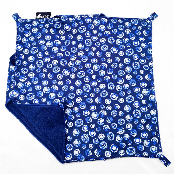 Dubbeldekker hangmat blauw met cirkelpatroon