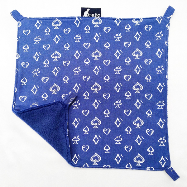 Enkele hangmat blauw met witte ruitjes/hartjes