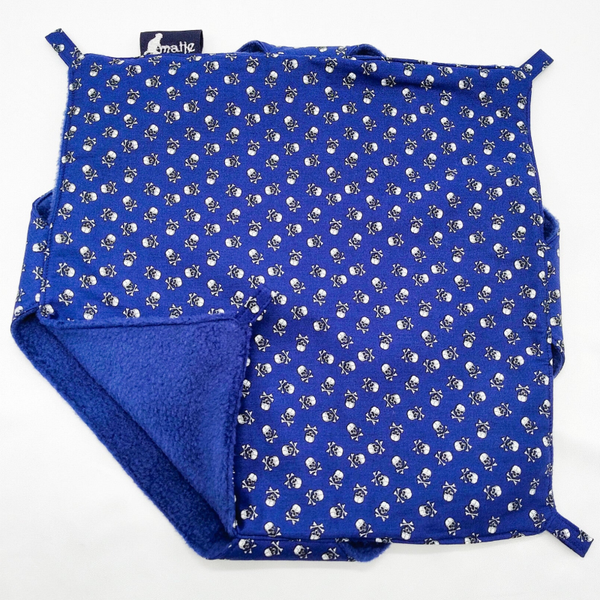 Dubbeldekker hangmat donkerblauw met doodshoofden