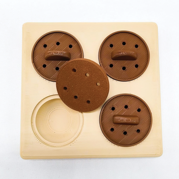 Little Rovers klein snack zoekspel 11 x 11 cm | beige/bruin