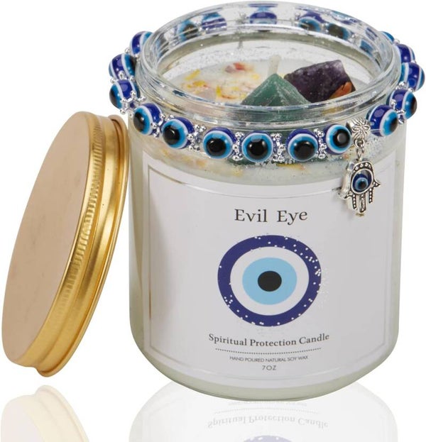 Evil eye Protection Candle and Evil eye Bracelet