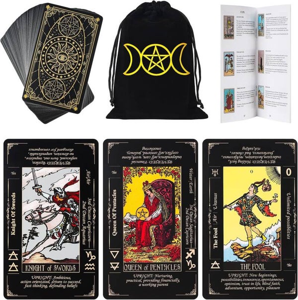 Tarot Cards with Guide Book & Linen Carry Bag