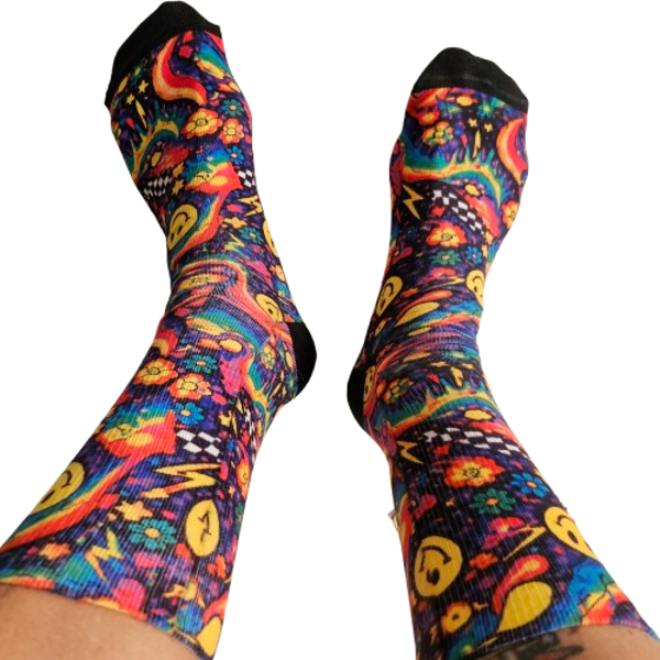 Good Vibes🙂 - Calcetines coloridos unisex con estilo único