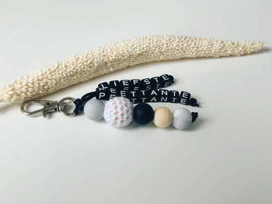 Sleutelhanger met tekst