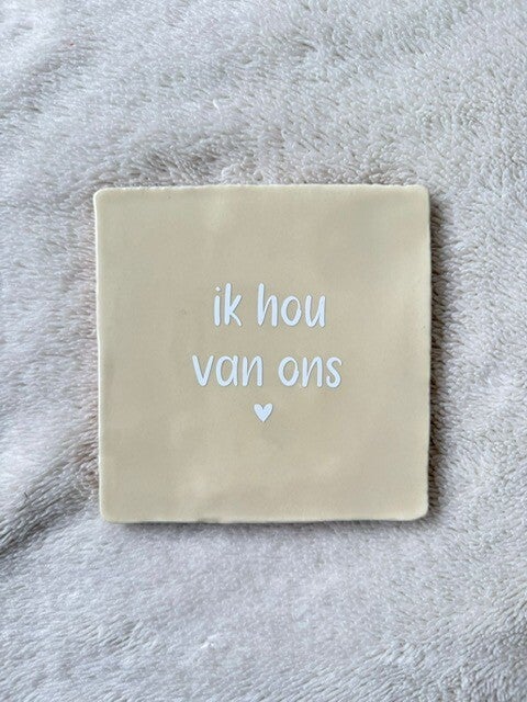Tegeltje - ik hou van ons