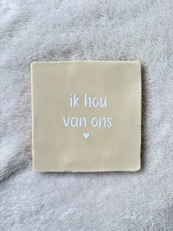 Tegeltje - ik hou van ons