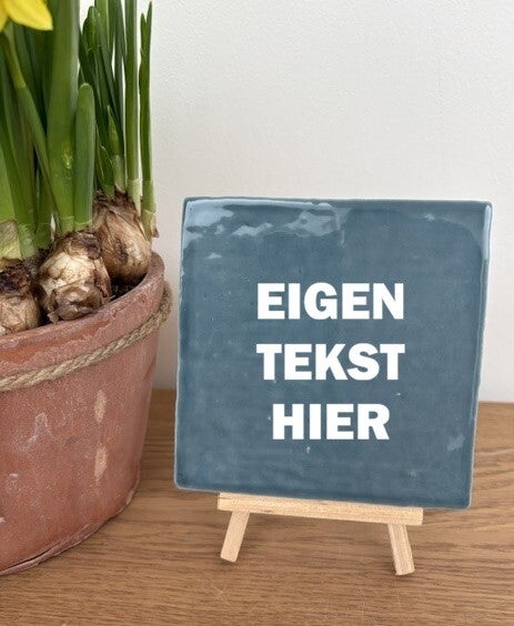 Tegeltje met eigen tekst - 13X13