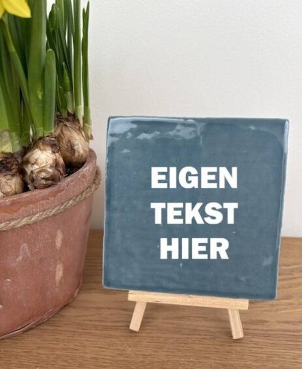 Tegeltje met eigen tekst - 13X13