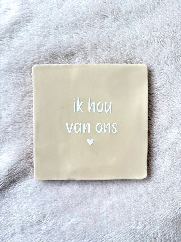 Tegeltje - ik hou van ons