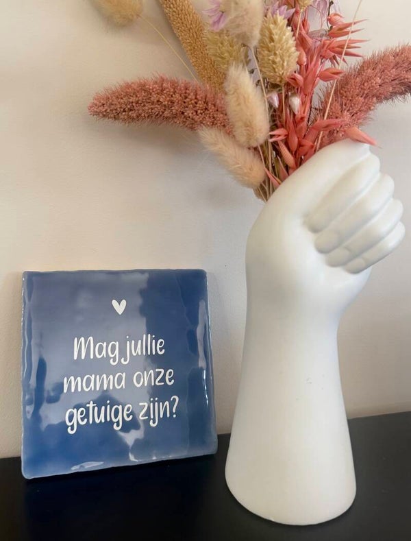 Tegeltje met tekst